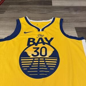 golden state warriors Steph curry the bay Nike engineered swingman jersey